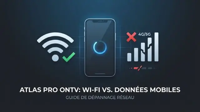 Atlas Pro ONTV fonctionne en Wi-Fi mais pas en 4G/5G à cause de différences réseau, DNS, IPv6 ou opérateur mobile.