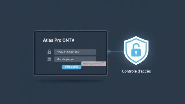 Mot de passe incorrect sur Atlas Pro ONTV empêchant l’authentification Erreur d’accès liée à l’identification et à la session utilisateur