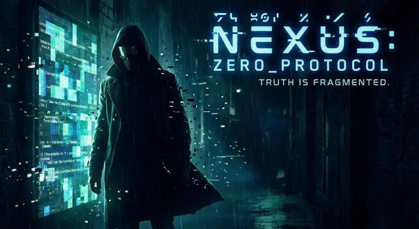Hooded figure in neon cyberpunk environment – The Next Zero Project on Atlas PRO ONTV
