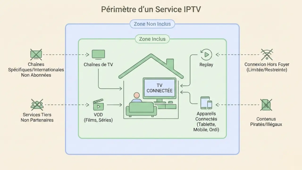 Périmètre du service IPTV expliqué simplement