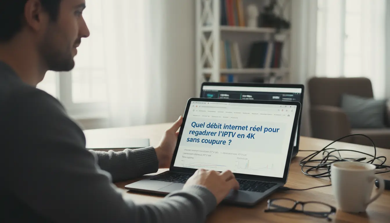 Candid photography of Quel débit internet réel pour regarder l'IPTV en 4K sans coupure ? related to vitesse internet nécessaire IPTV 4K - Stock Photo style
