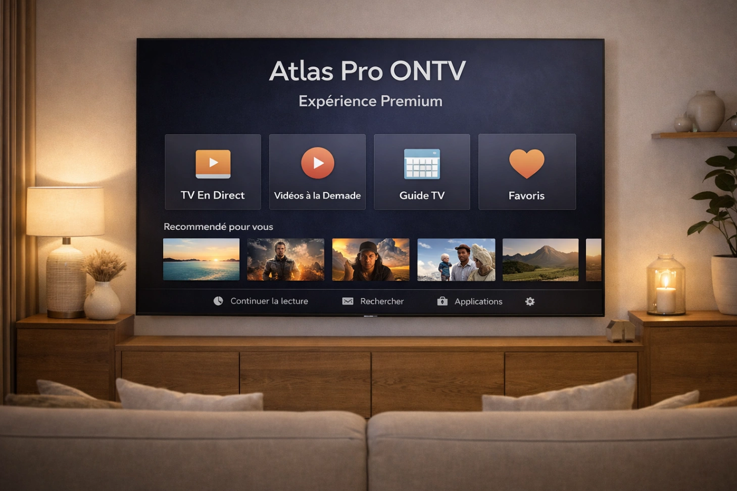 atlas pro ontv expérience premium dans un salon haut de gamme