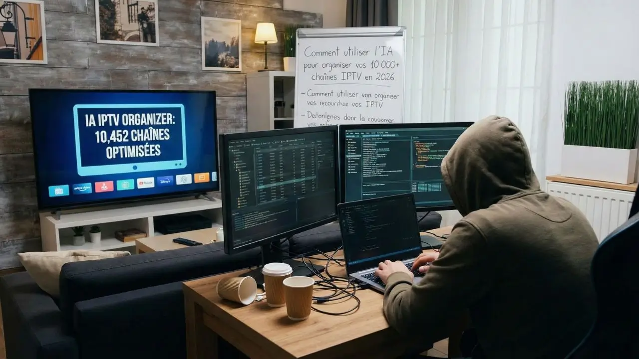 Candid photography of Comment utiliser l'IA pour organiser vos 10 000+ chaînes IPTV en 2026 related to IA IPTV organisation