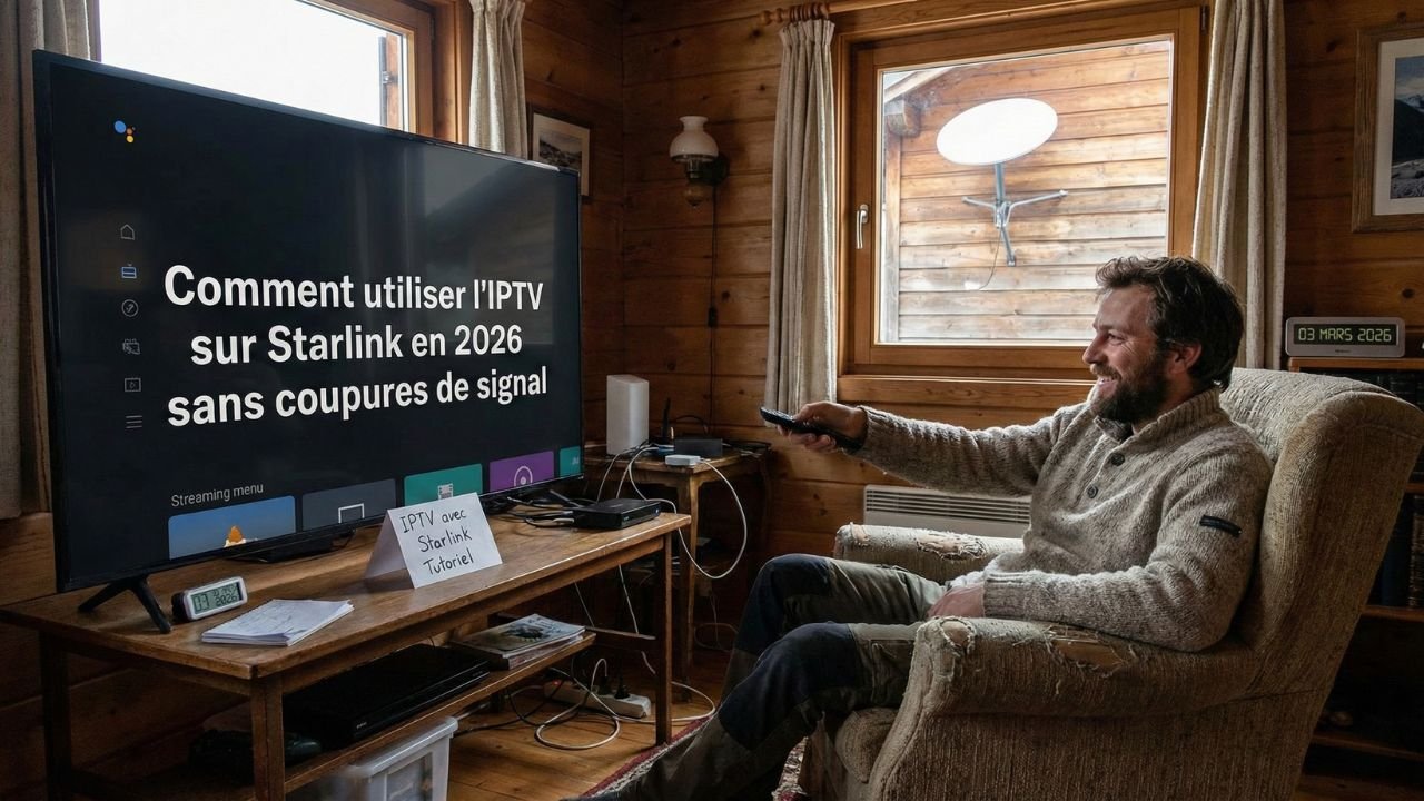 Candid photography of Comment utiliser l'IPTV sur Starlink en 2026 sans coupures de signal related to iptv avec starlink tutoriel