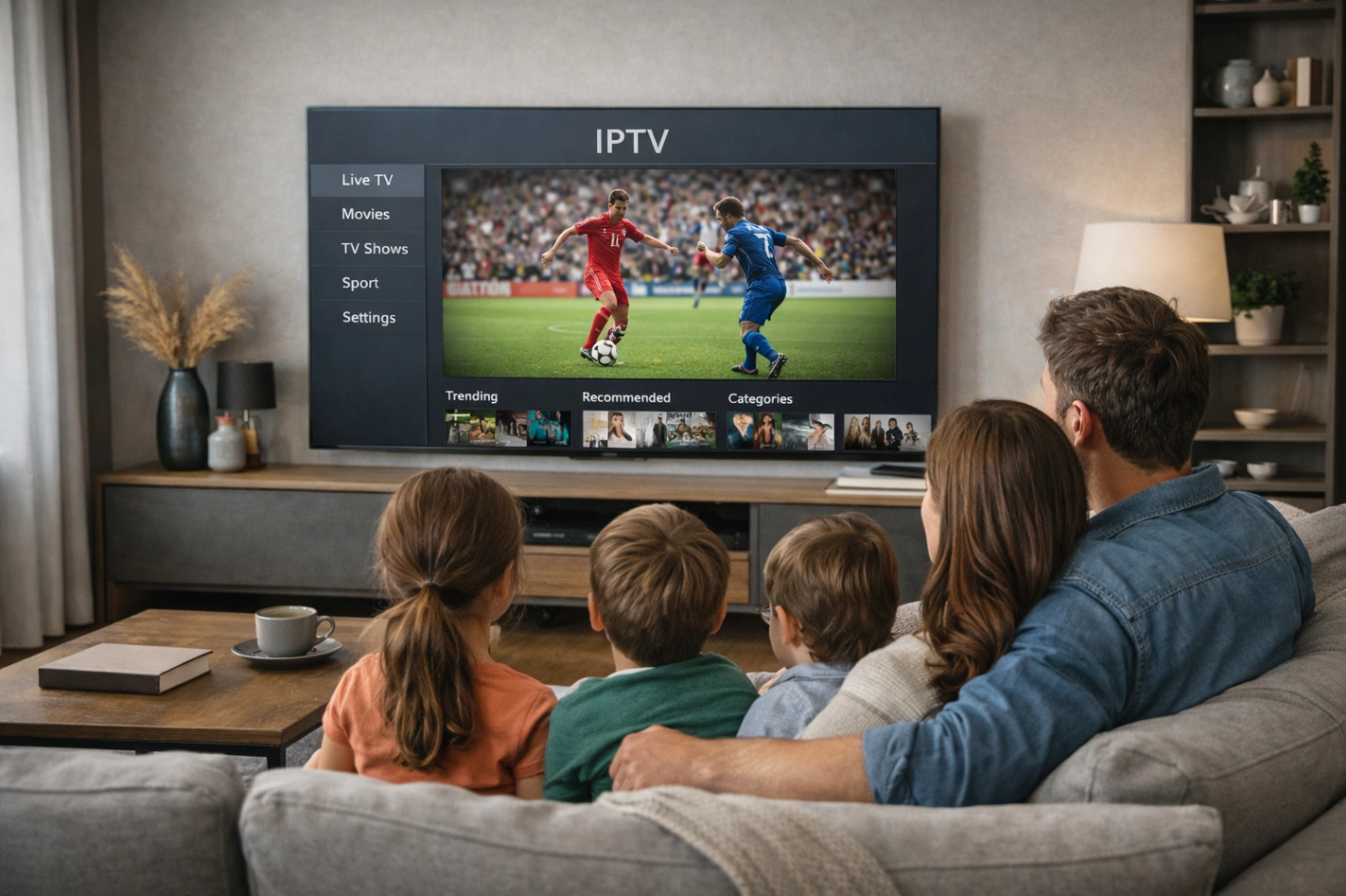 Atlas Pro ONTV abonnement famille salon télévision moderne