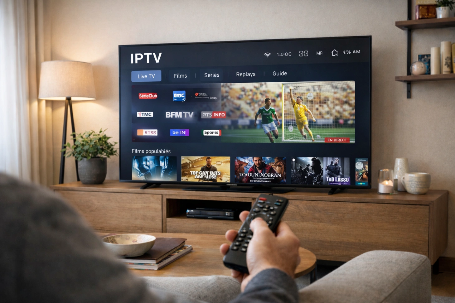 Atlas Pro ONTV Smart TV installation salon moderne