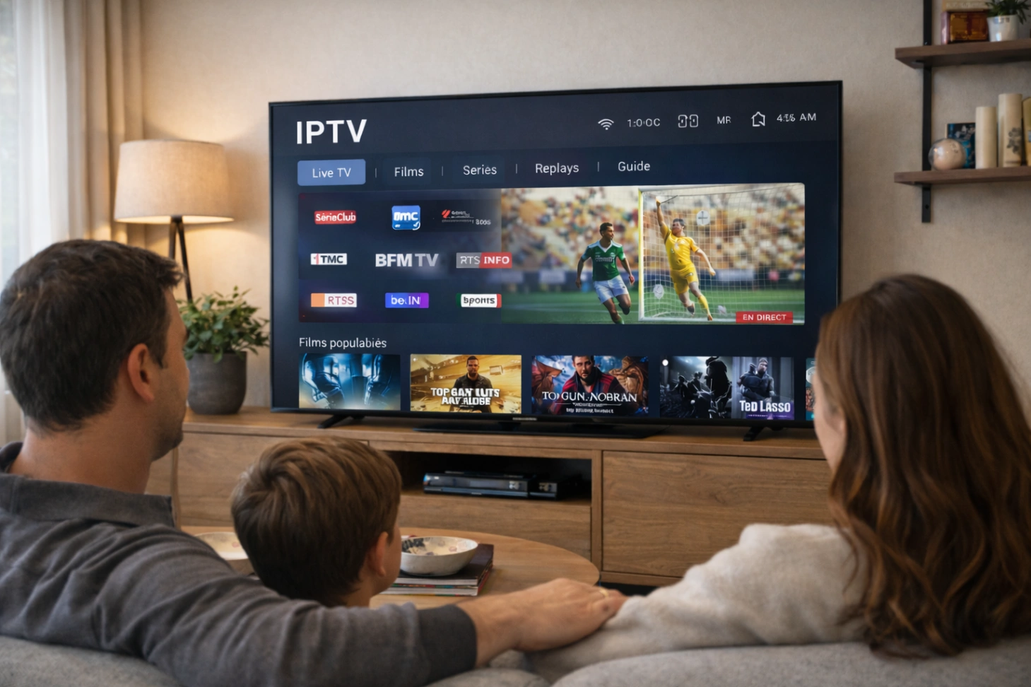 Atlas Pro ONTV utilisation quotidienne salon moderne TV