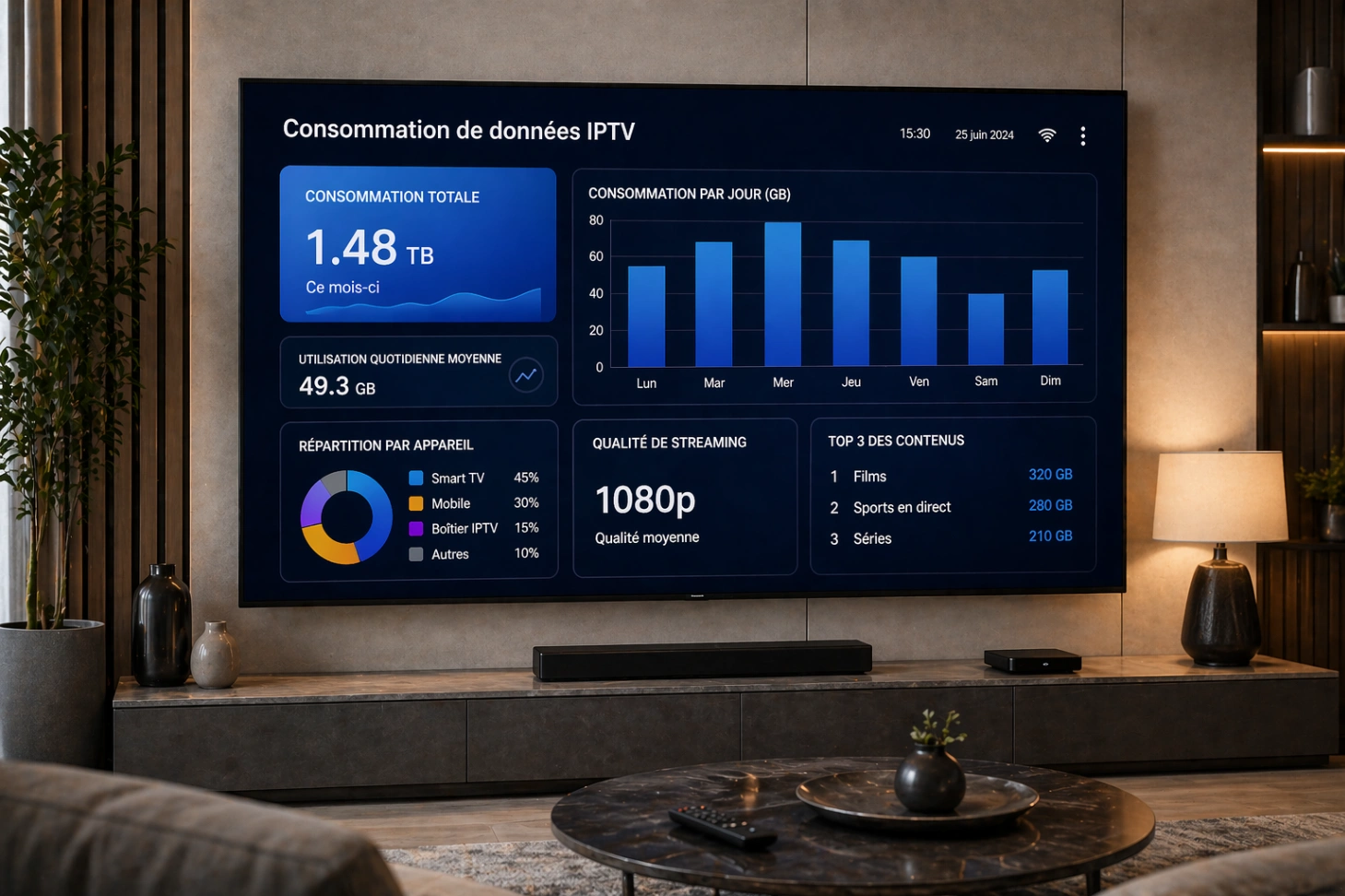 IPTV consommation data internet télévision streaming