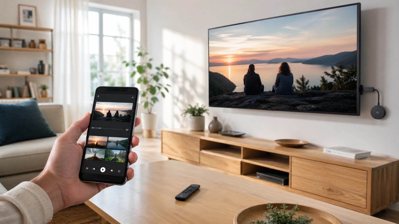Utiliser Atlas Pro ONTV avec Chromecast sur une télévision.