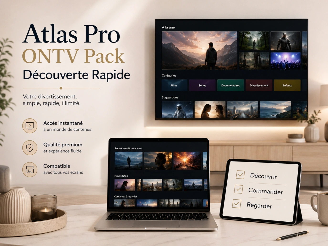 Atlas Pro ONTV Pack Découverte Rapide avec checklist simple.