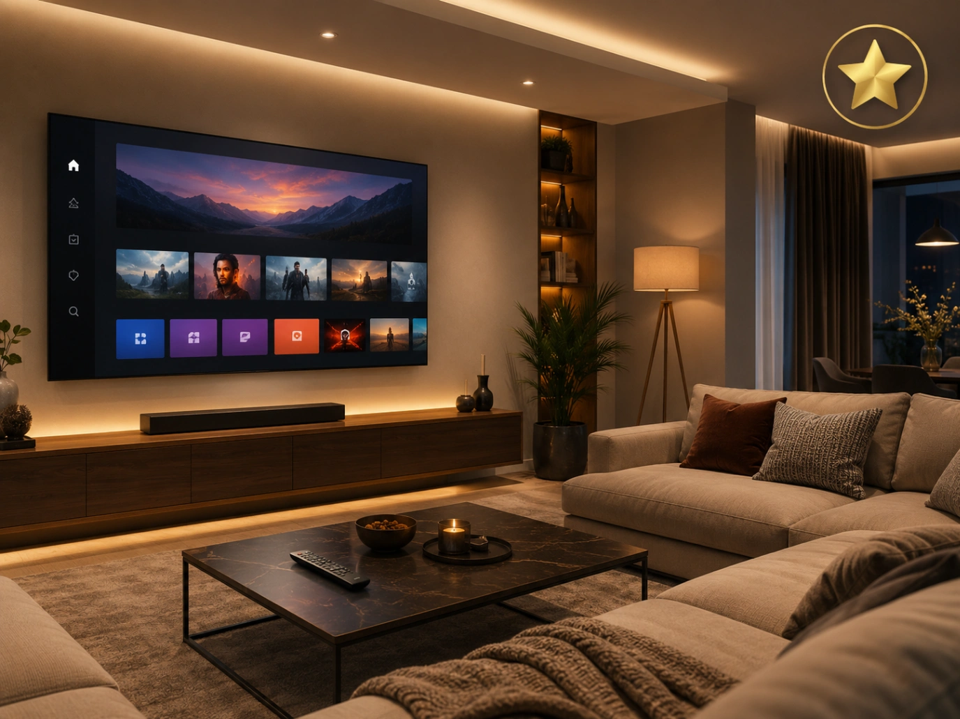 Atlas Pro ONTV Pack Premium Maison dans un salon haut de gamme moderne.