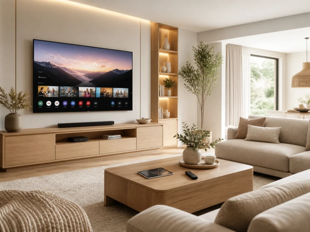 Atlas Pro ONTV Pack Maison Simple dans un salon familial moderne.