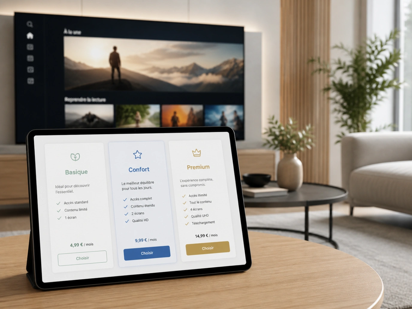 Atlas Pro ONTV Guide Choix Abonnement avec tableau comparatif moderne