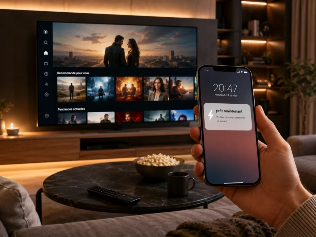 Atlas Pro ONTV Expérience Sans Attente avec télévision prête et smartphone.