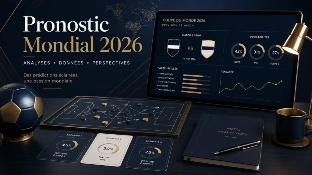 Apprenez à faire un pronostic Coupe du Monde 2026 plus intelligent grâce à la forme des équipes, aux groupes, aux statistiques et aux pièges à éviter.