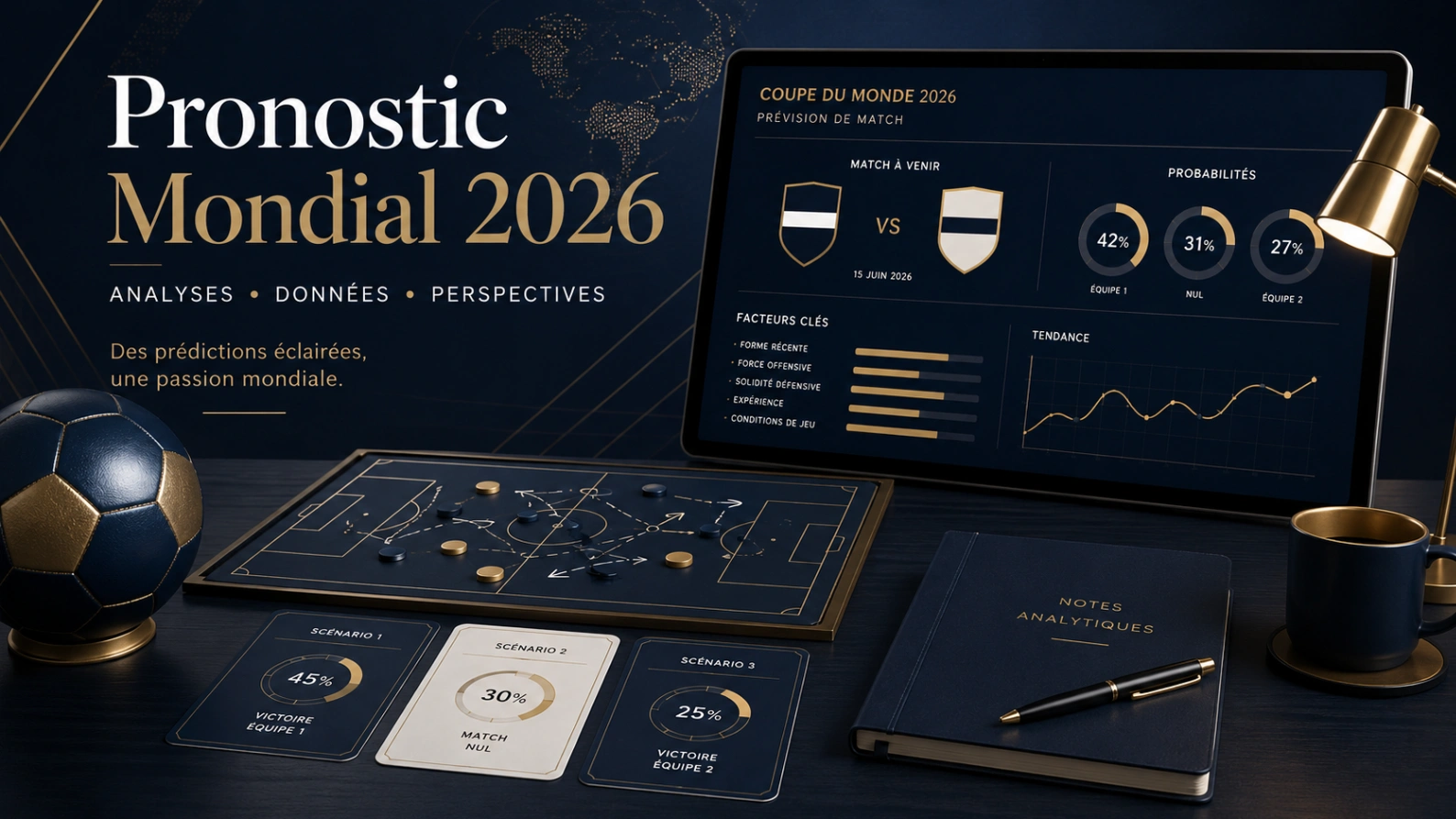 Apprenez à faire un pronostic Coupe du Monde 2026 plus intelligent grâce à la forme des équipes, aux groupes, aux statistiques et aux pièges à éviter.