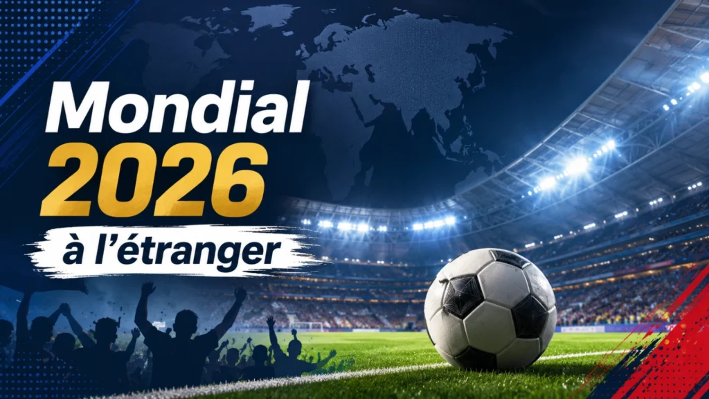 Guide pour regarder la Coupe du Monde 2026 depuis l’étranger sur TV et streaming officiel.
