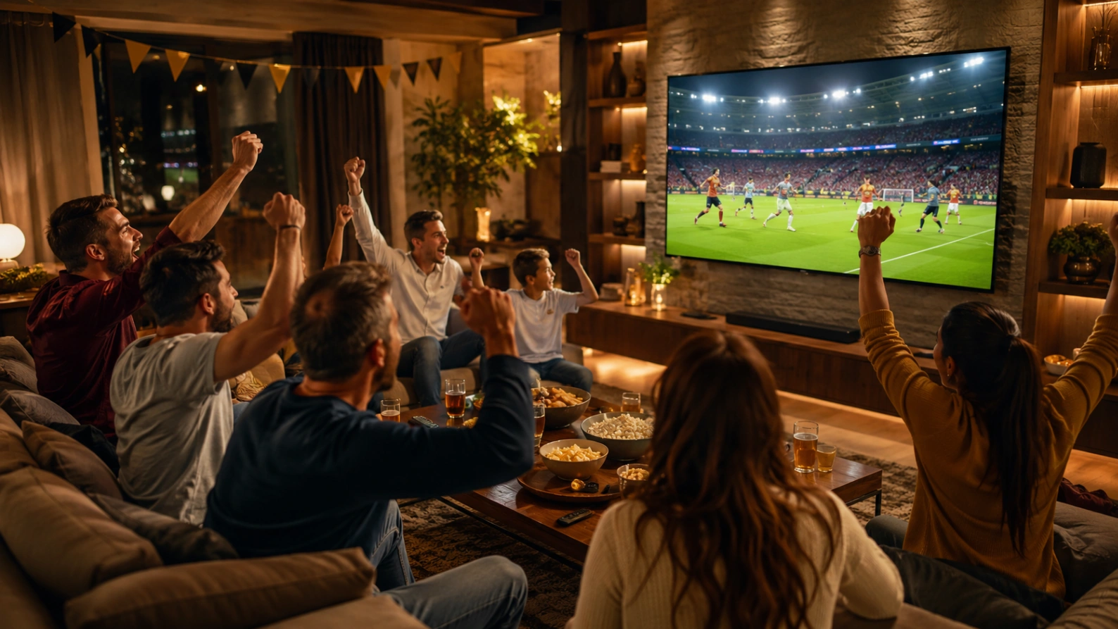 Expérience stade à la maison pour regarder la Coupe du Monde 2026 avec famille et amis