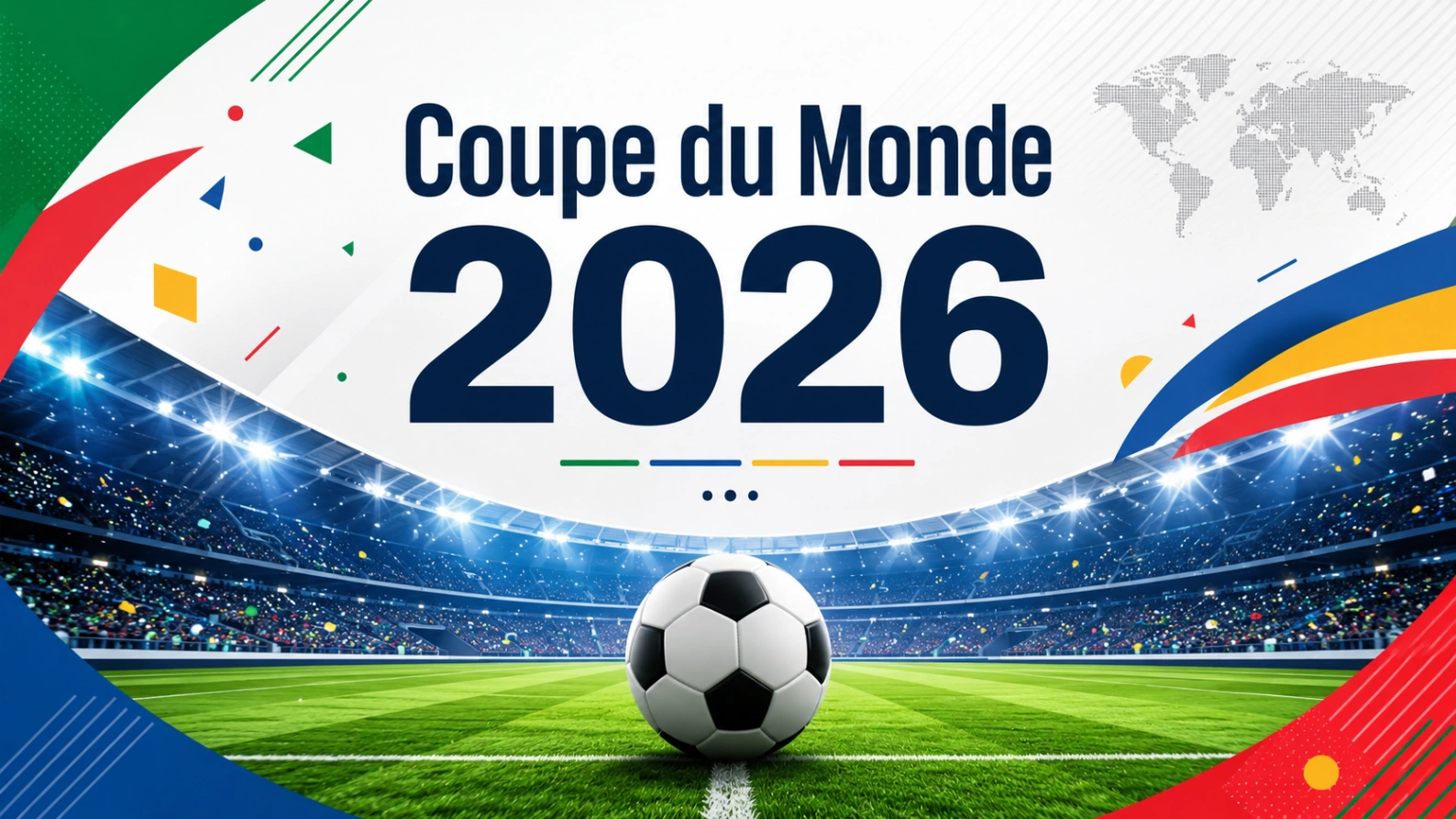 Coupe du Monde 2026 avec horaires de nuit en France et stade moderne éclairé