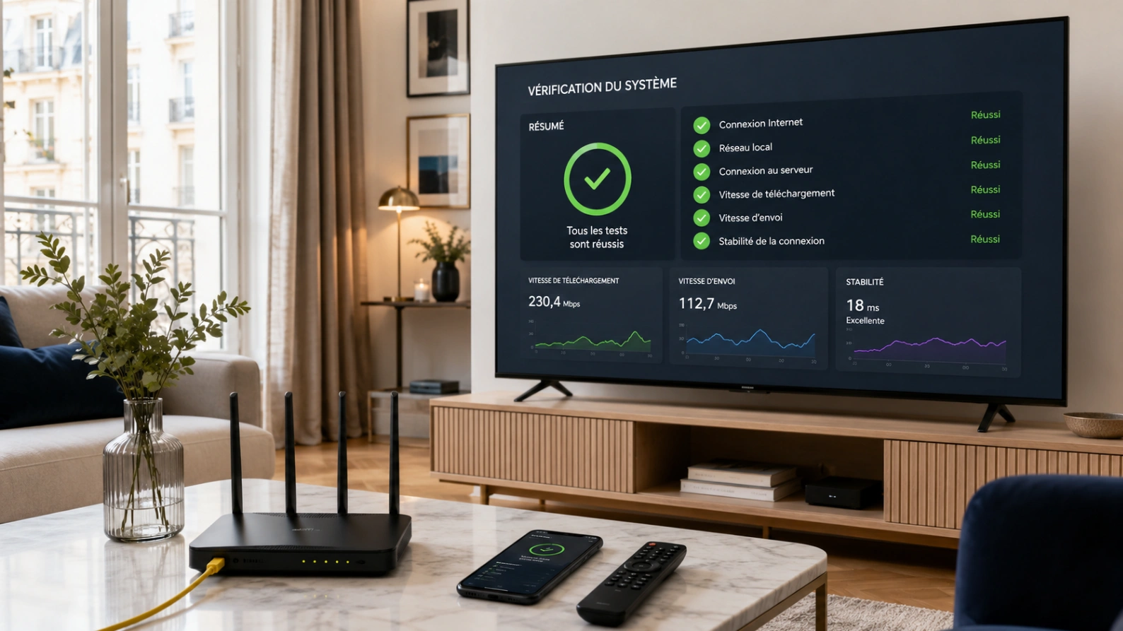 Test d’installation TV Wi-Fi et application avant la Coupe du Monde 2026