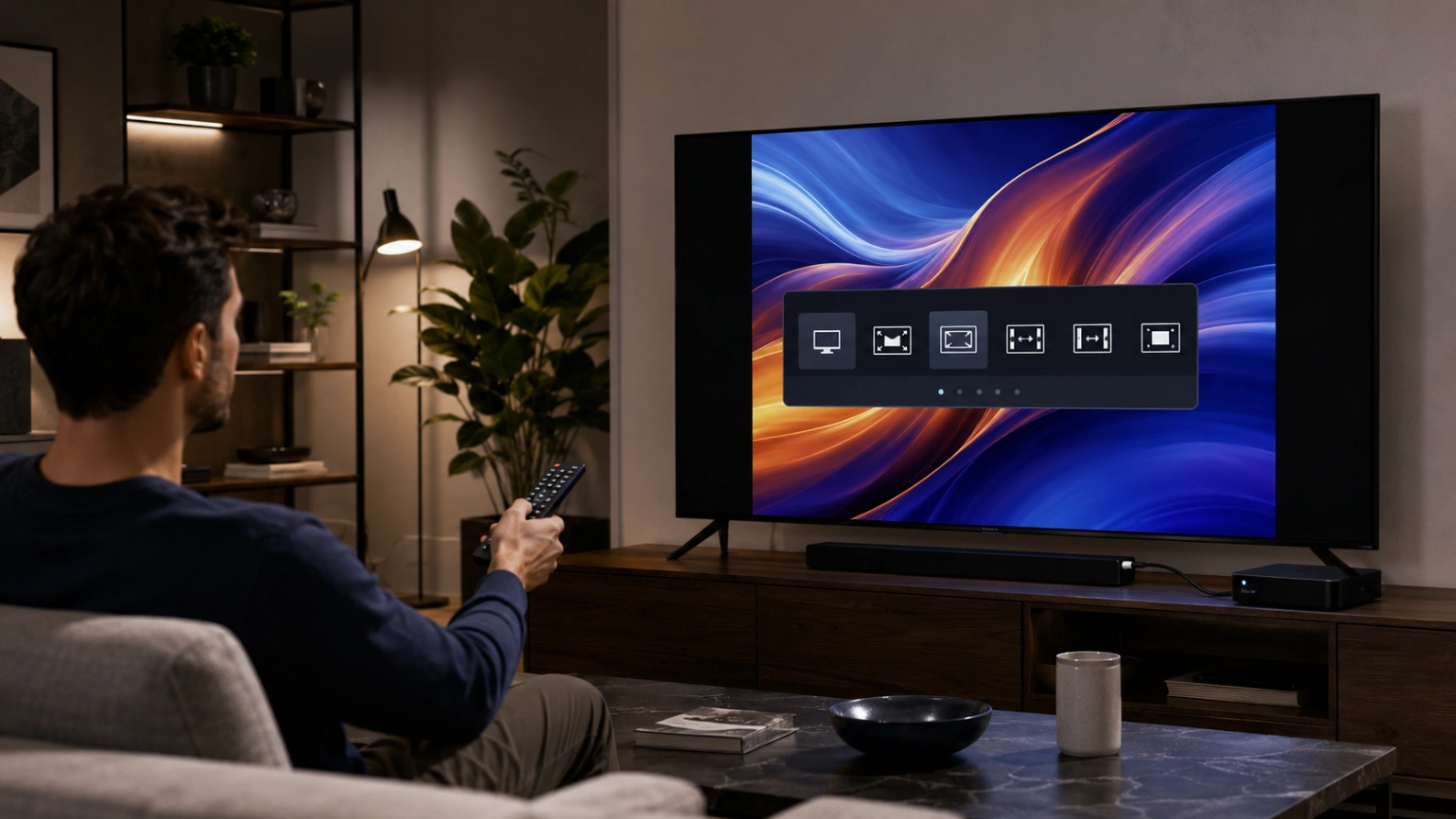 Image Atlas Pro ONTV zoomée ou coupée sur les bords de la télévision