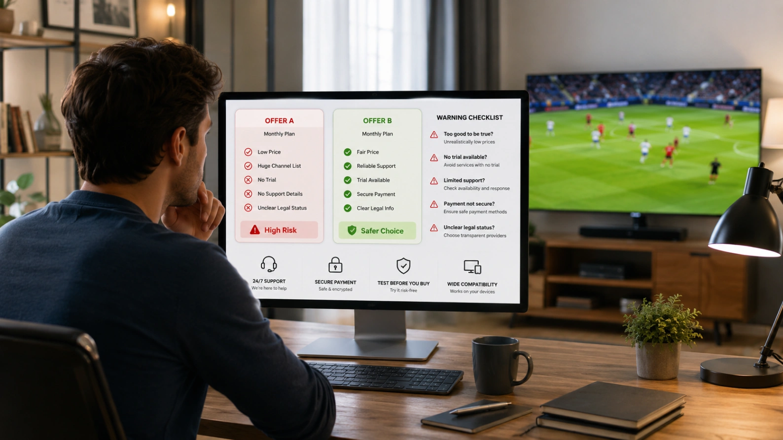 Signes d’un mauvais service IPTV avant d’acheter pour la Coupe du Monde 2026