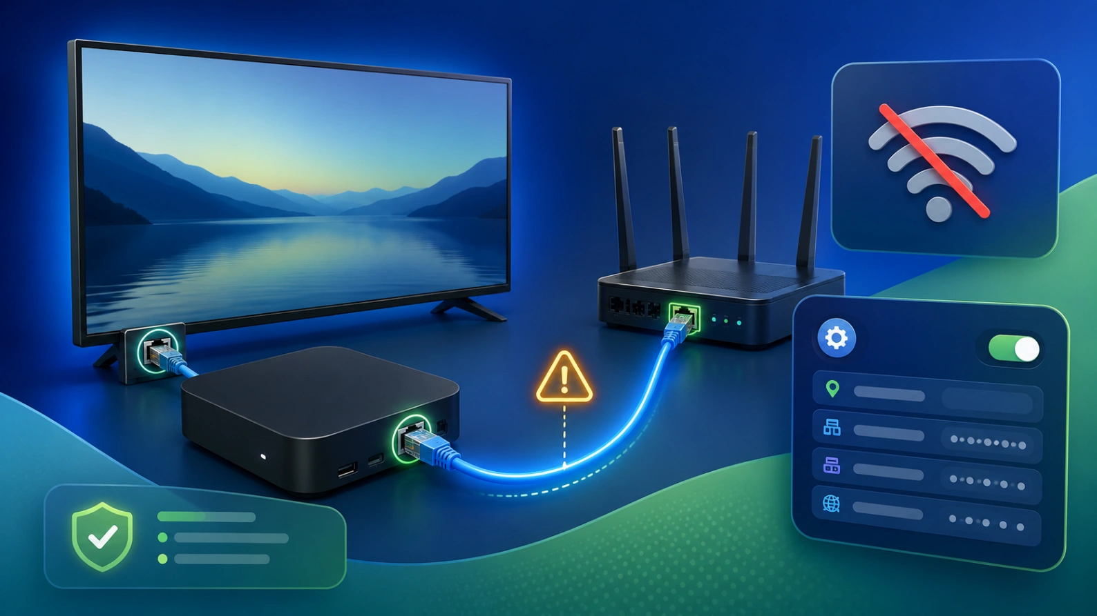 Box Atlas Pro ONTV branchée en Ethernet mais sans connexion internet