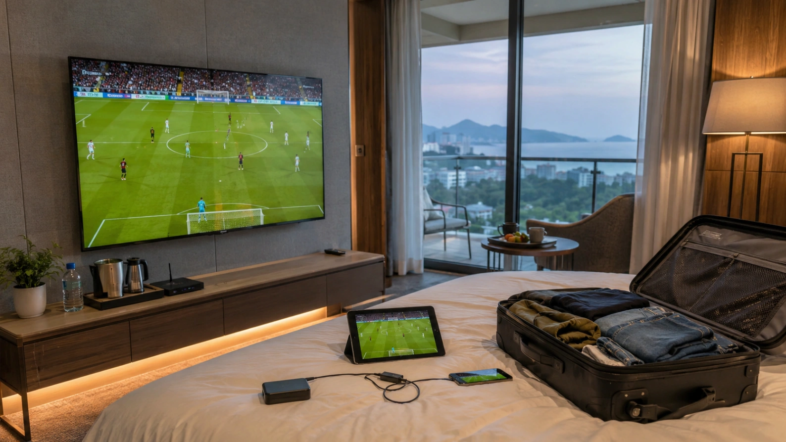 Regarder la Coupe du Monde 2026 sur une TV d’hôtel ou Airbnb avec tablette et câble HDMI