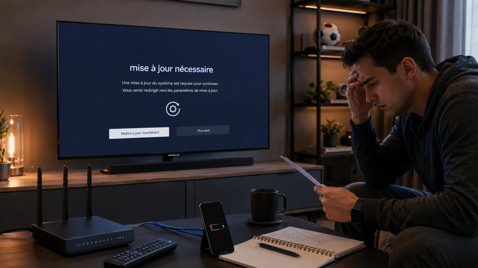 Application qui demande une mise à jour avant un match de Coupe du Monde 2026