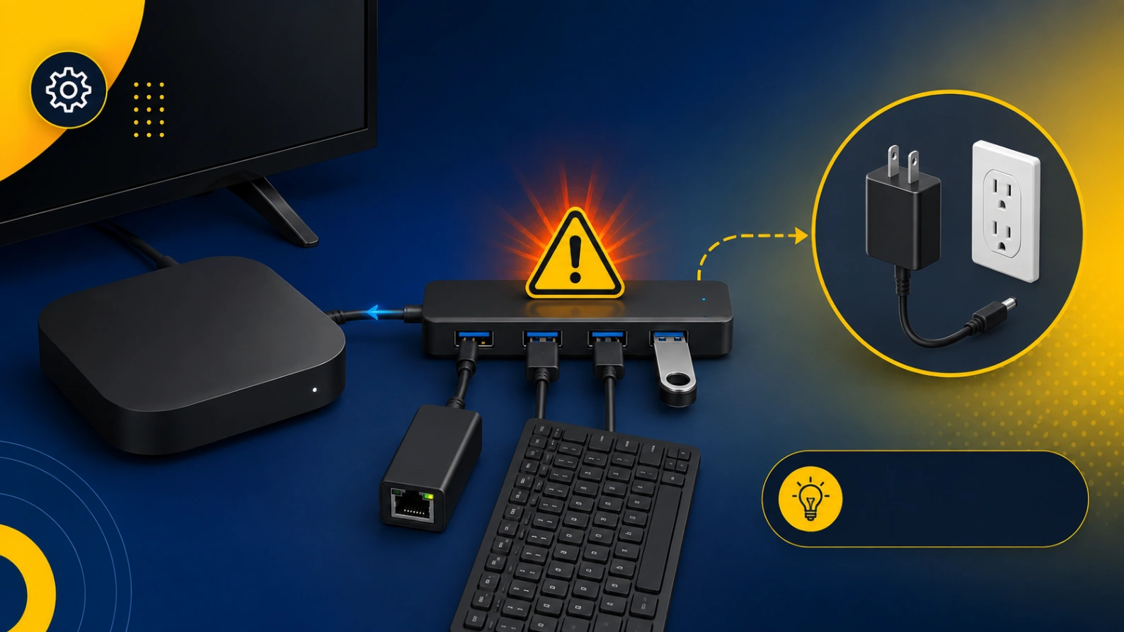 Hub USB qui perturbe Atlas Pro ONTV avec Ethernet, clavier ou stockage