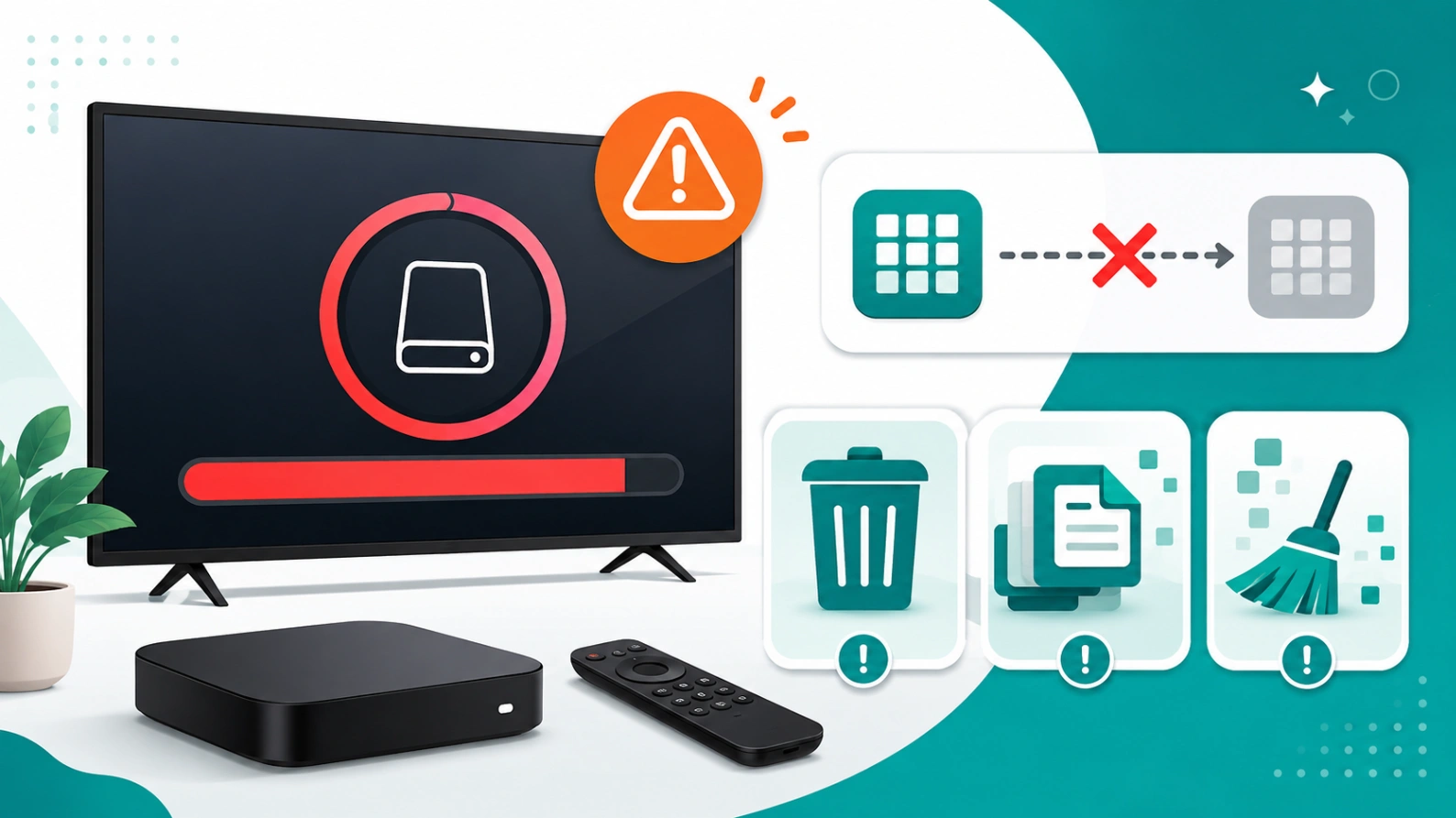 Stockage insuffisant pour mettre à jour une application compatible Atlas Pro ONTV