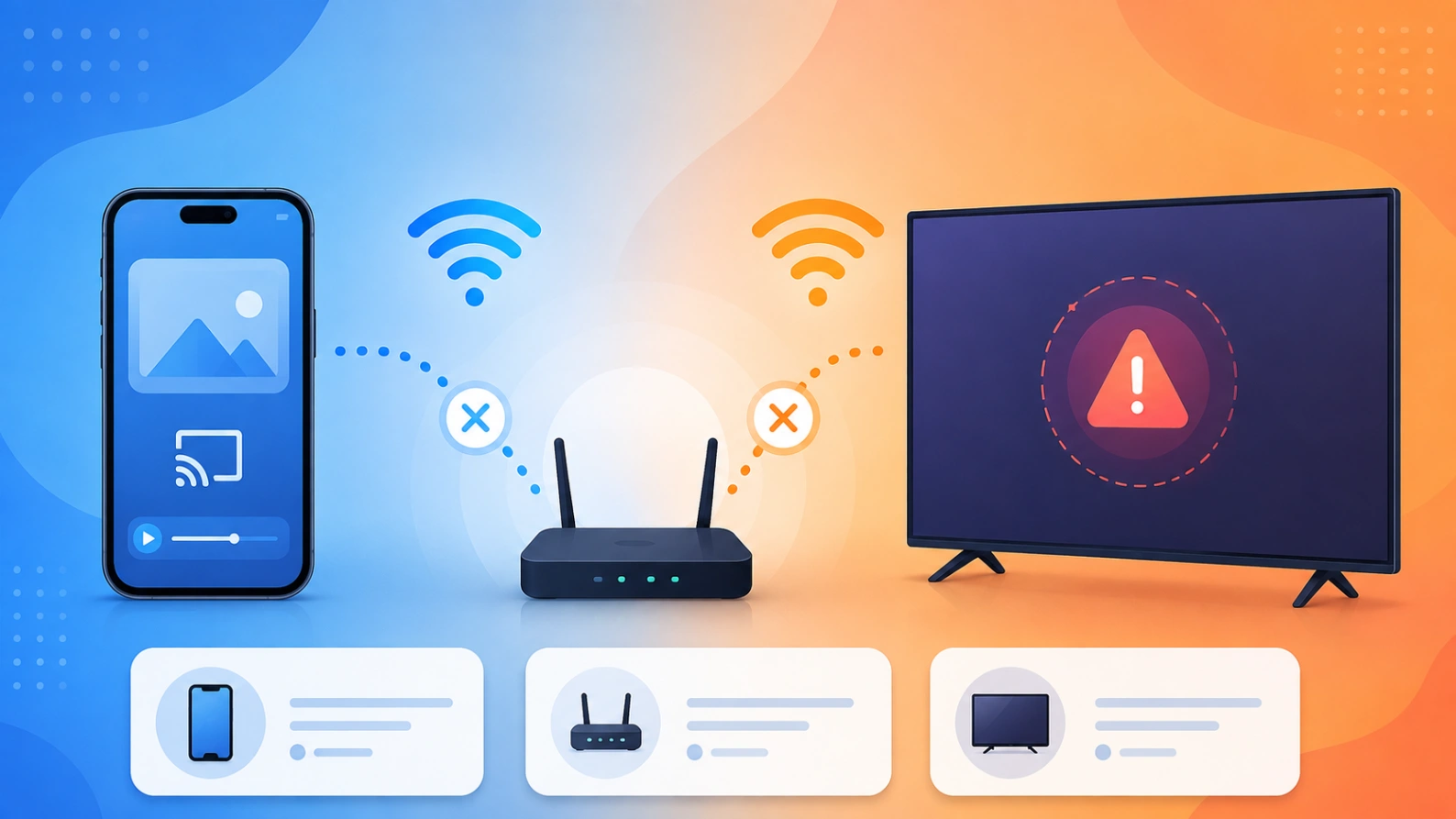 Téléphone qui ne trouve pas la télévision pour caster Atlas Pro ONTV