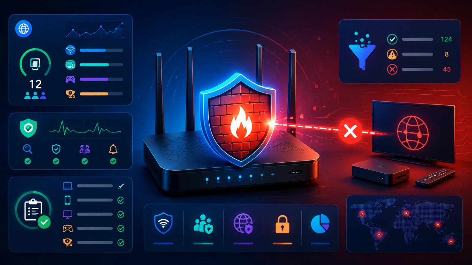 Pare-feu du routeur qui bloque Atlas Pro ONTV sur une box TV